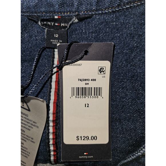 NWT! Tommy Hilfiger Belted Midi Denim Dress Size 8 - Picture 12 of 14